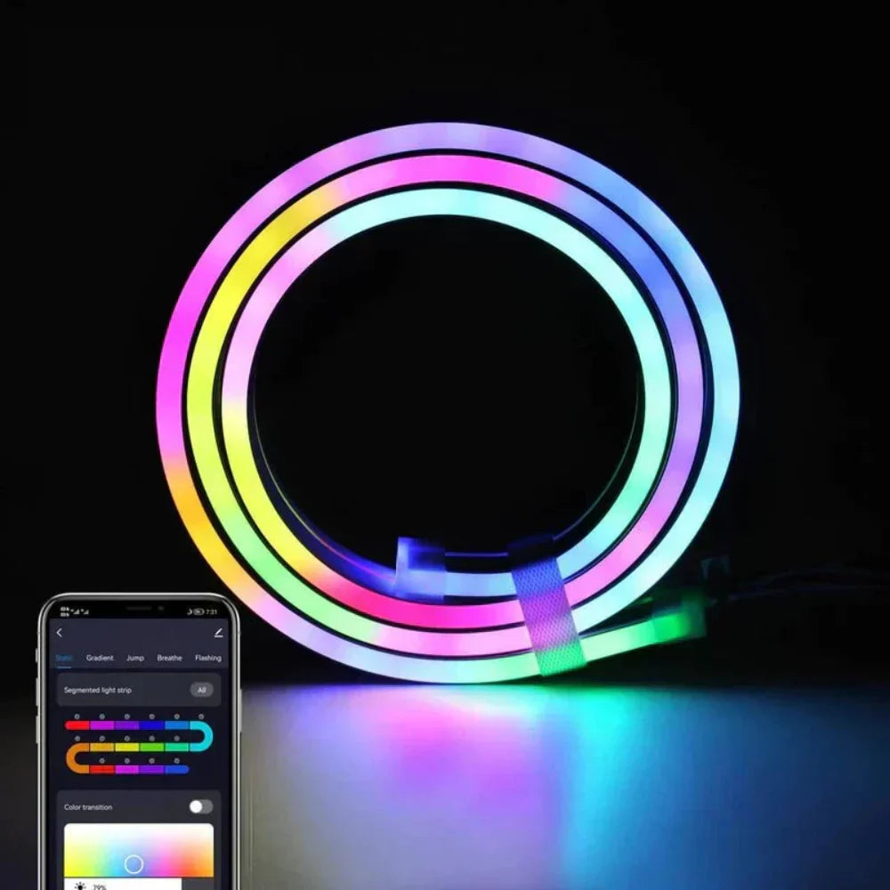 Sterowana aplikacją taśma LED Neon RGB z synchronizacją muzyki 5