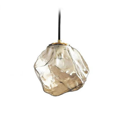 Nowoczesna Lampa Wisząca z Nieregularnym Szklanym Kloszem
