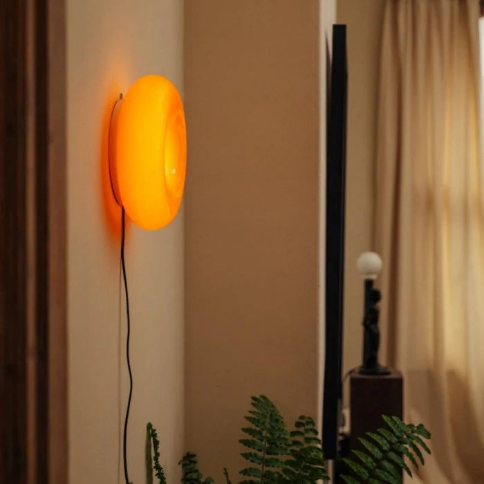Lampa ścienna LED „donut” – designerska oprawa oświetleniowa z efektem świetlnej aureoli