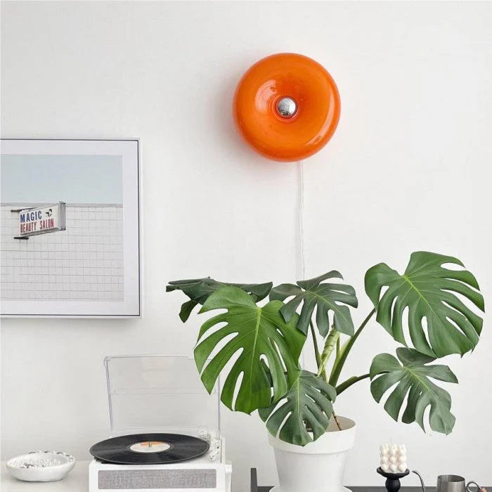 Lampa ścienna LED „donut” – designerska oprawa oświetleniowa z efektem świetlnej aureoli