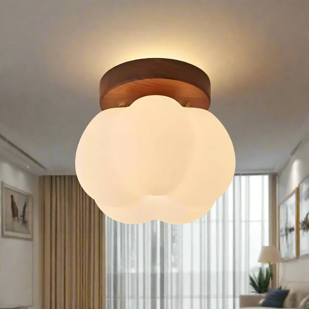 Nowoczesna Lampa Sufitowa z Dekoracyjnym Kloszem