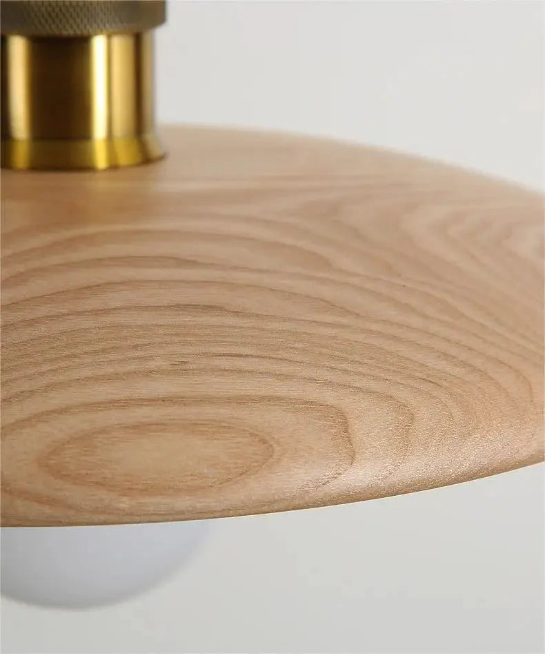 Skandynawska lampa wisząca z drewna – Minimalistyczna lampa sufitowa