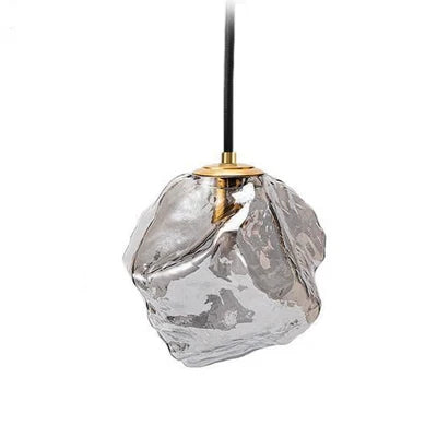 Nowoczesna Lampa Wisząca z Nieregularnym Szklanym Kloszem