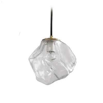Nowoczesna Lampa Wisząca z Nieregularnym Szklanym Kloszem