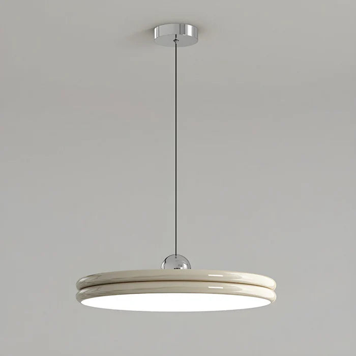 Nowoczesna Lampa Wisząca w Kształcie Dysku – Minimalistyczne Oświetlenie LED do Jadalni i Salonu