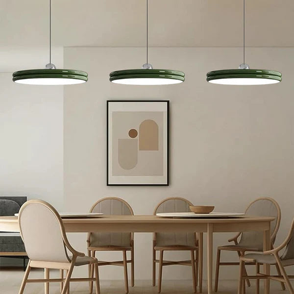 Nowoczesna Lampa Wisząca w Kształcie Dysku – Minimalistyczne Oświetlenie LED do Jadalni i Salonu