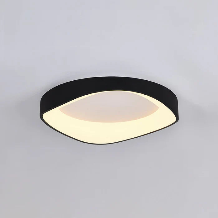 Skandynawska lampa sufitowa LED – Nowoczesna lampa natynkowa z efektem drewna