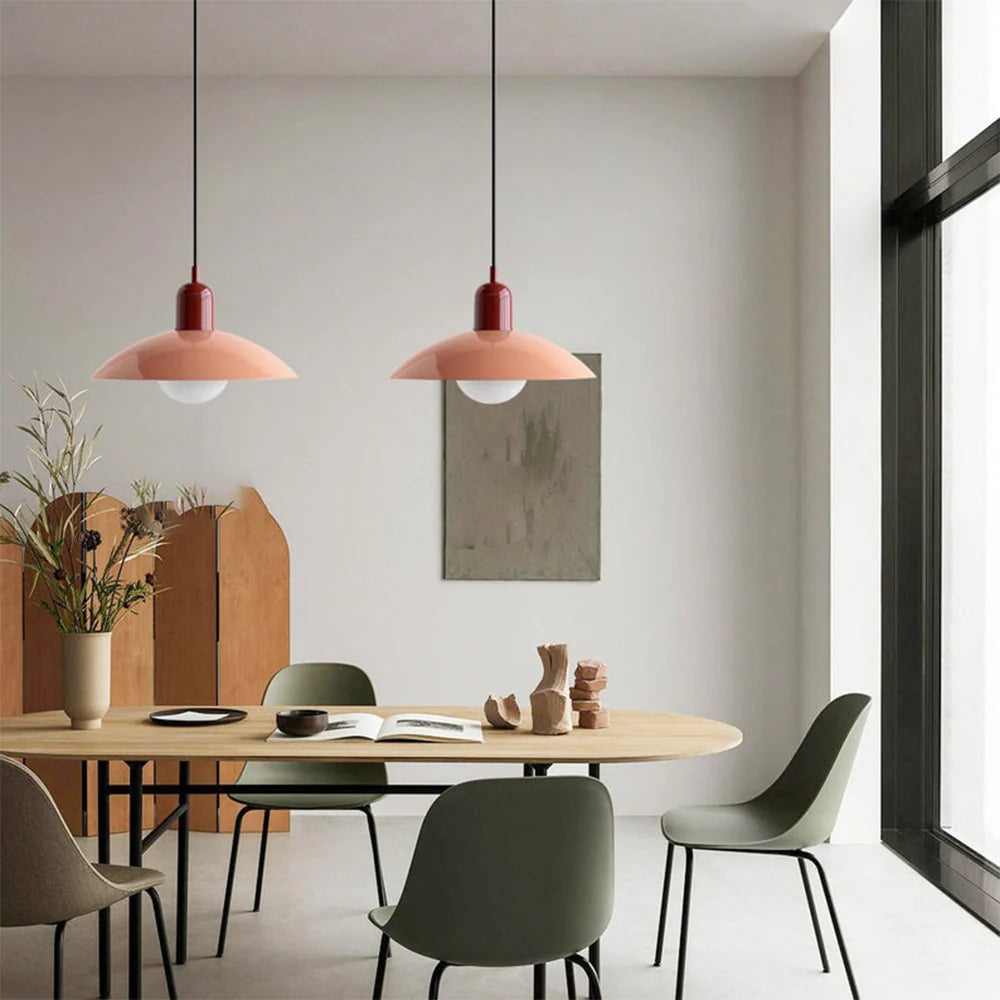 Nowoczesna lampa wisząca z dwukolorowym designem