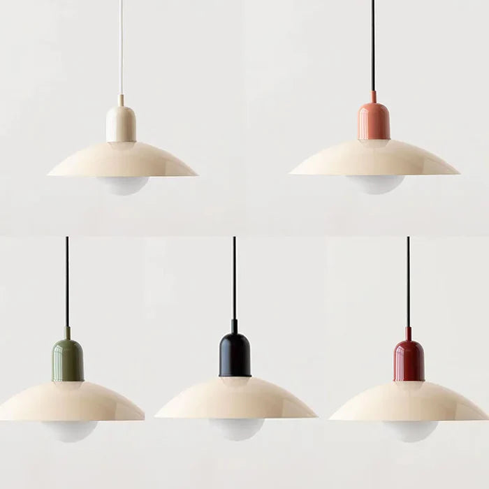 Nowoczesna lampa wisząca z dwukolorowym designem