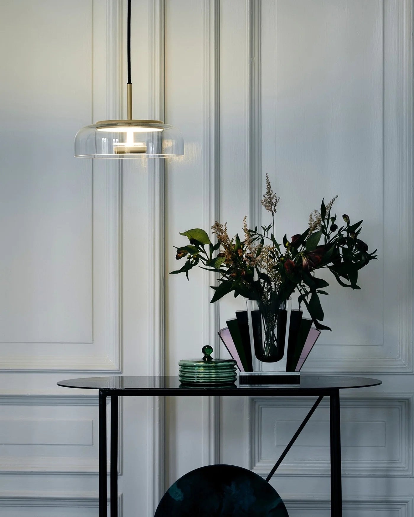 Nowoczesna Lampa Wisząca ze Szklanym Kloszem