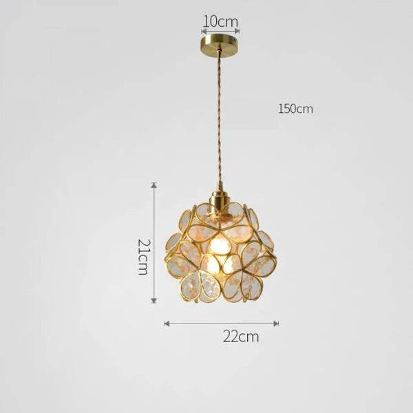 Artystyczna lampa wisząca w stylu witrażowym – kwiatowa elegancja