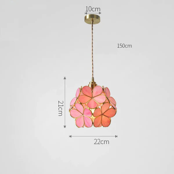 Artystyczna lampa wisząca w stylu witrażowym – kwiatowa elegancja