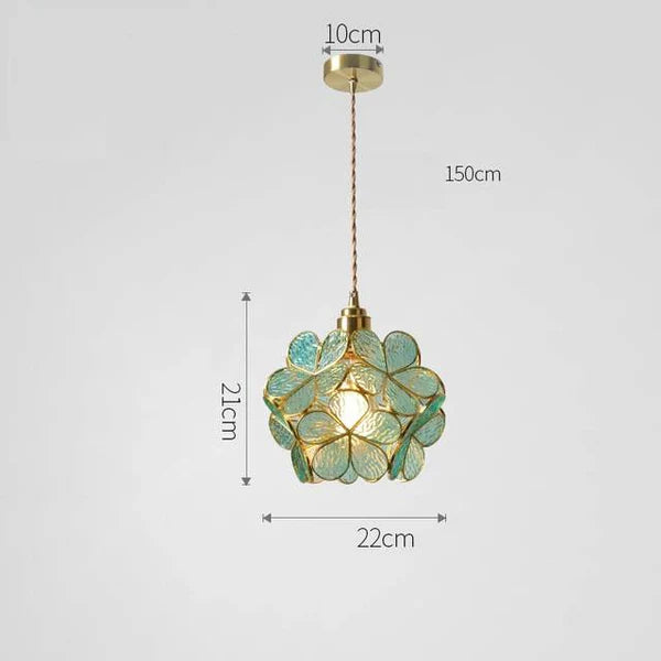 Artystyczna lampa wisząca w stylu witrażowym – kwiatowa elegancja