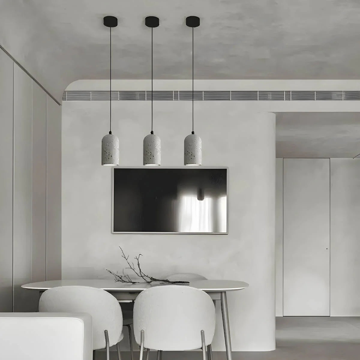Industrialne Lampy Wiszące z Kloszem Betonowym / Terrazzo – Minimalistyczny Styl Loft
