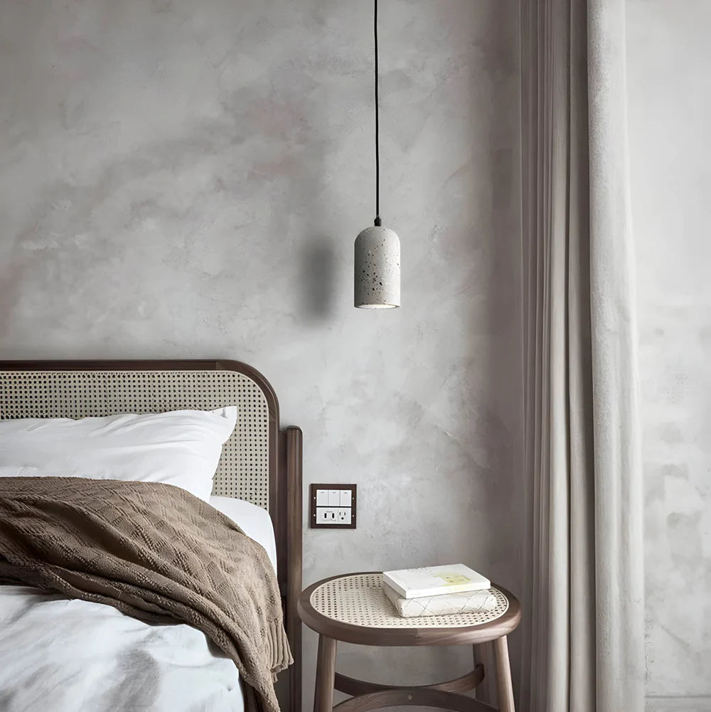Industrialne Lampy Wiszące z Kloszem Betonowym / Terrazzo – Minimalistyczny Styl Loft