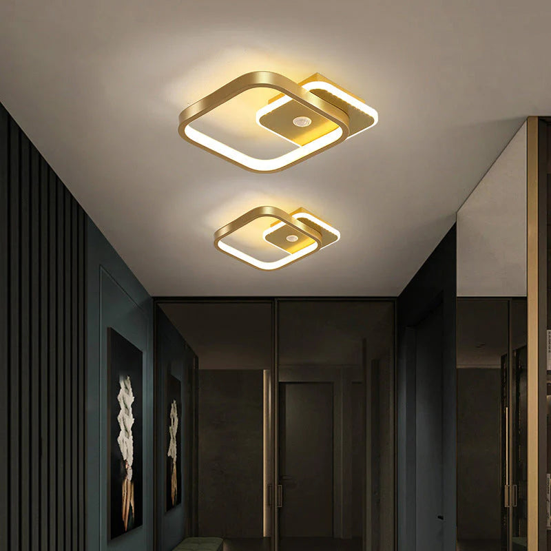 Nowoczesna Lampa Sufitowa LED z Geometrycznym Kształtem