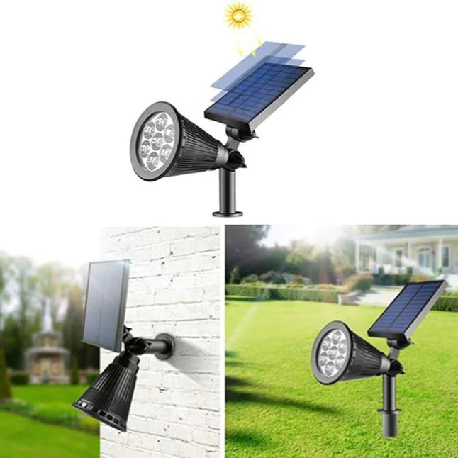 Solarny reflektor lampa ogrodowa LED z czujnikiem zmierzchu