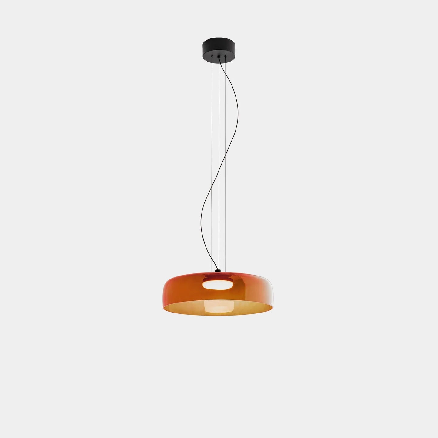 Nowoczesna szklana lampa wisząca z kloszem warstwowym – design inspirowany stylem retro