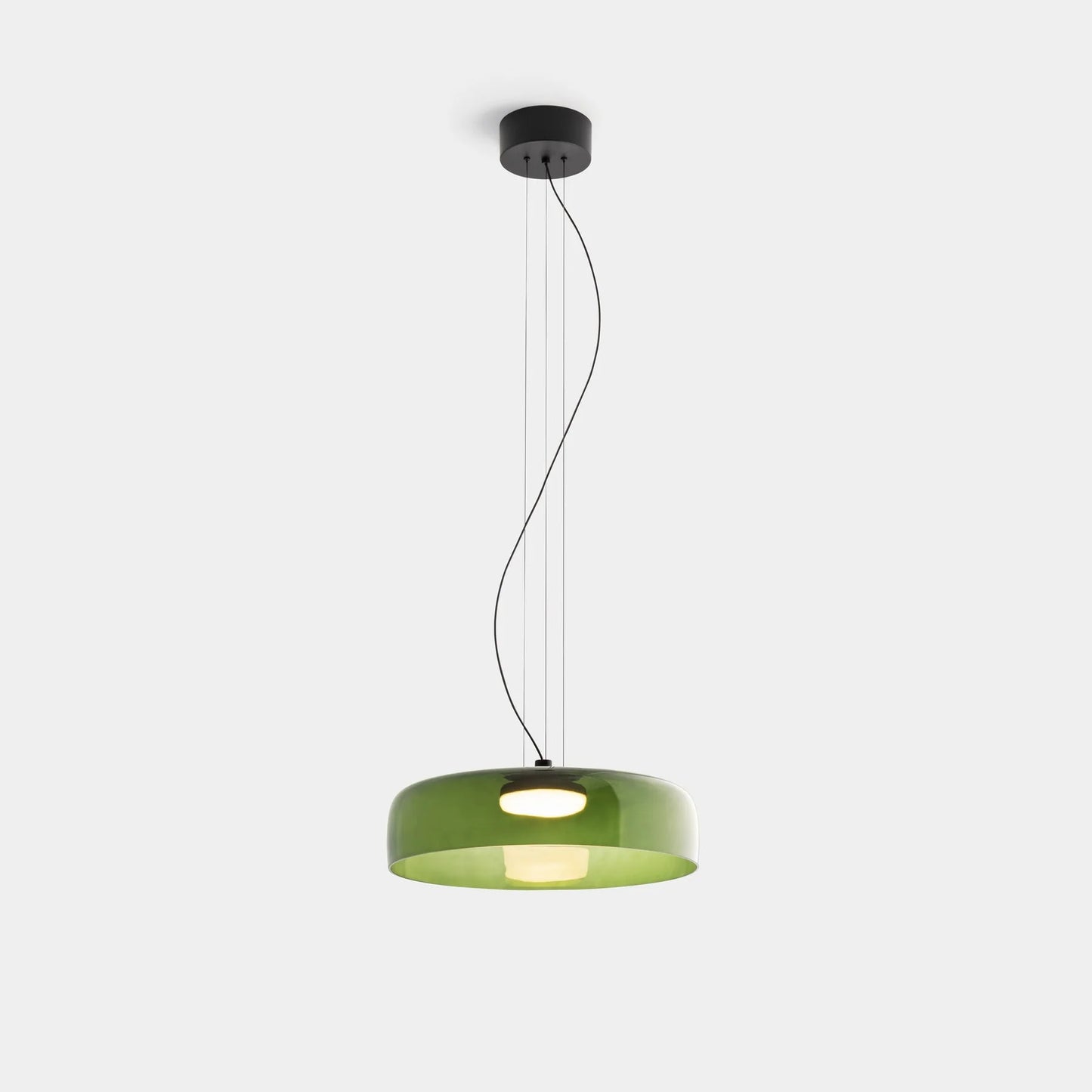 Nowoczesna szklana lampa wisząca z kloszem warstwowym – design inspirowany stylem retro