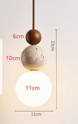 Nowoczesna lampa wisząca z kulistymi detalami