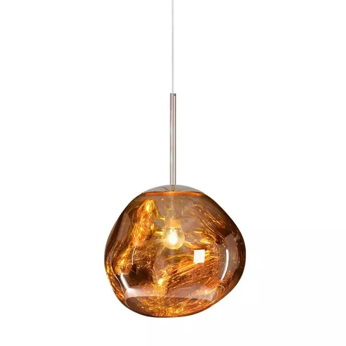 Designerska lampa wisząca topiona kula LED
