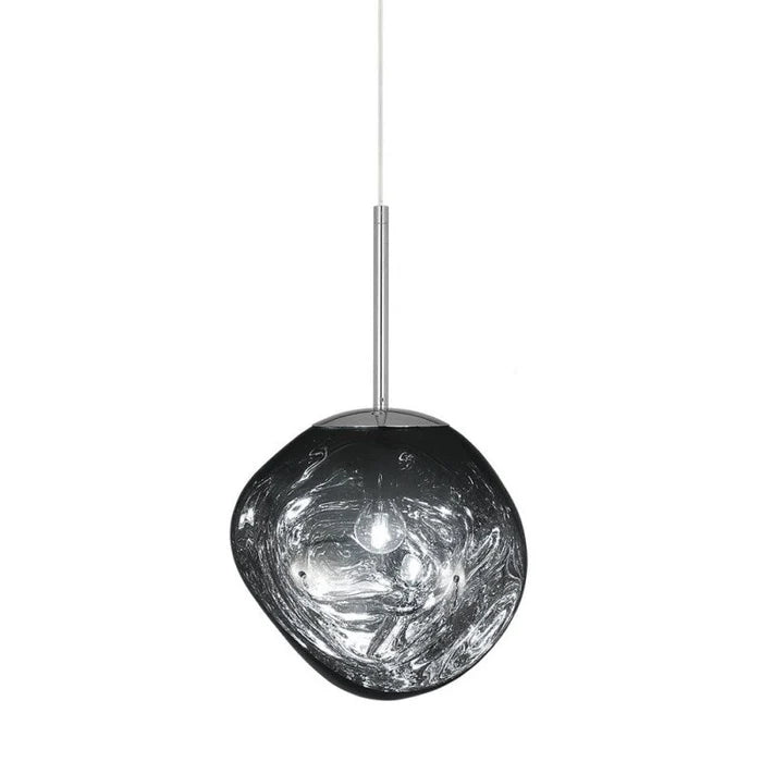 Designerska lampa wisząca topiona kula LED