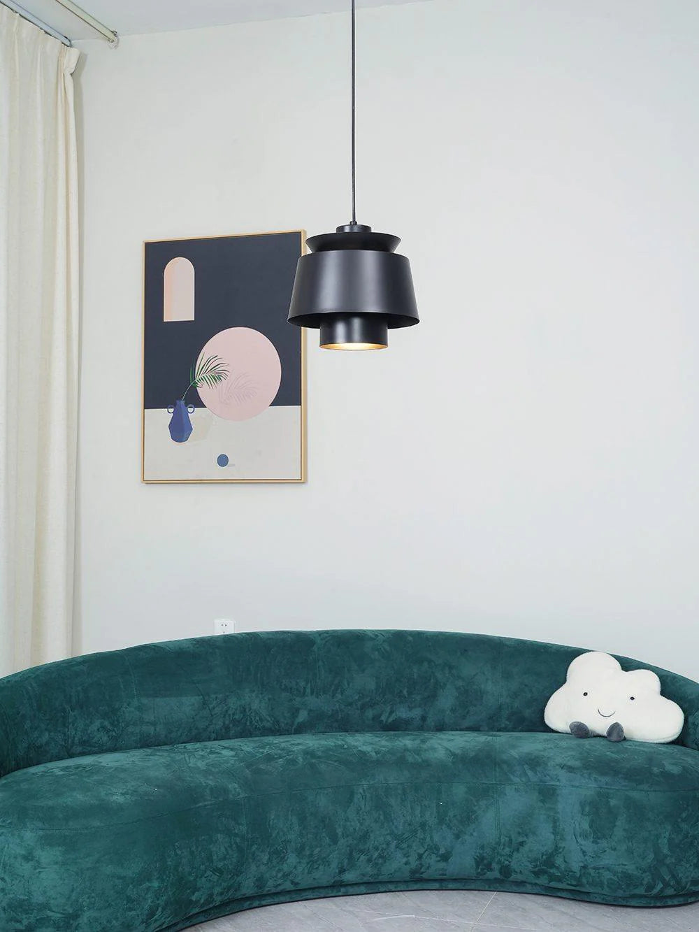 Nowoczesna lampa wisząca LED metalowy klosz designerskie oświetlenie do jadalni i salonu
