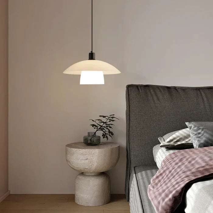Japońska Lampa Wisząca – Elegancka Kopułowa Lampa LED do Kuchni i Jadalni