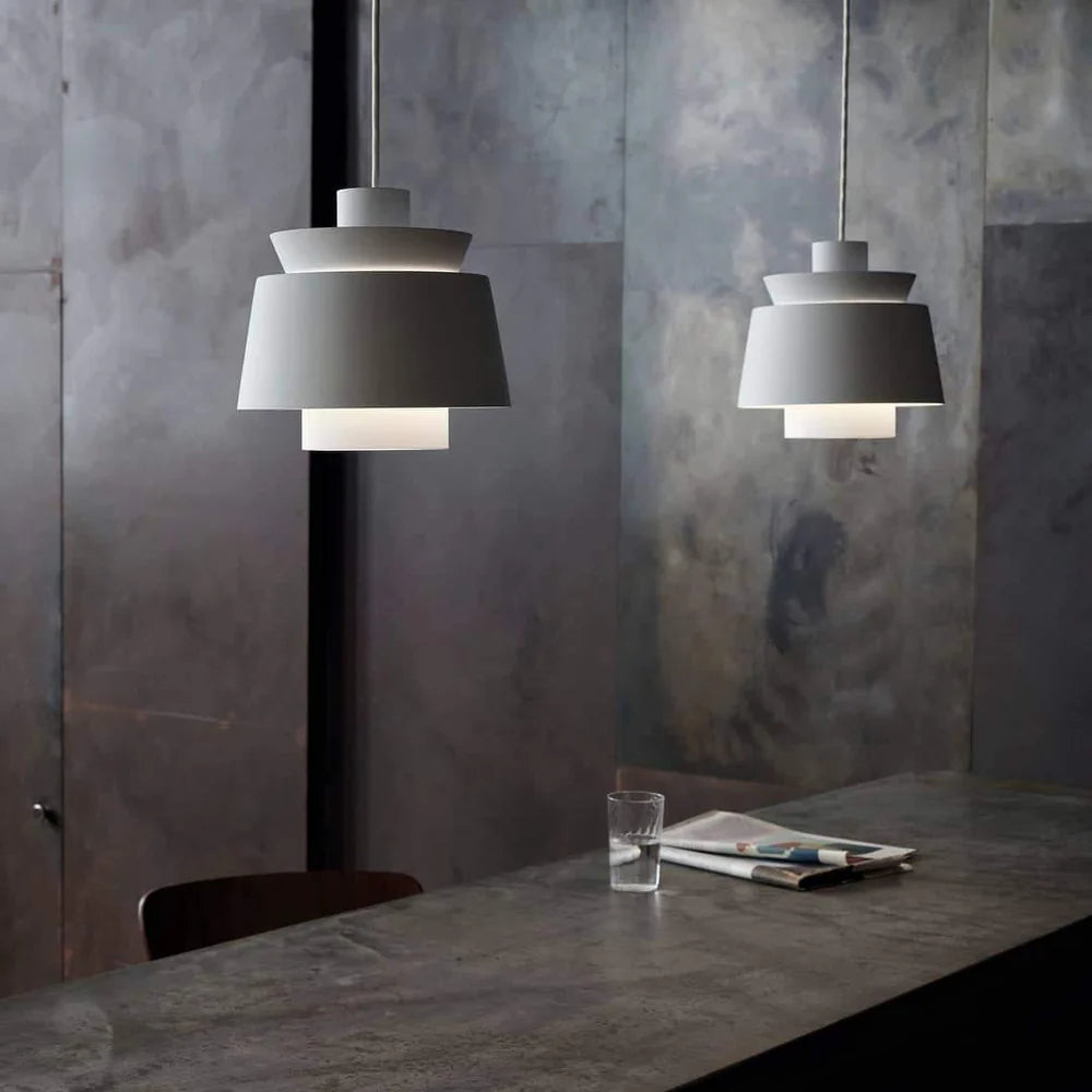 Nowoczesna lampa wisząca LED metalowy klosz designerskie oświetlenie do jadalni i salonu