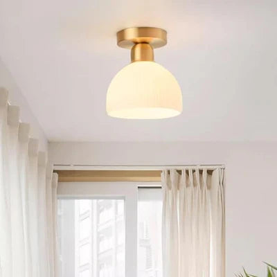 Nowoczesna Lampa Plafon Sufitowy z Mlecznego Szkła