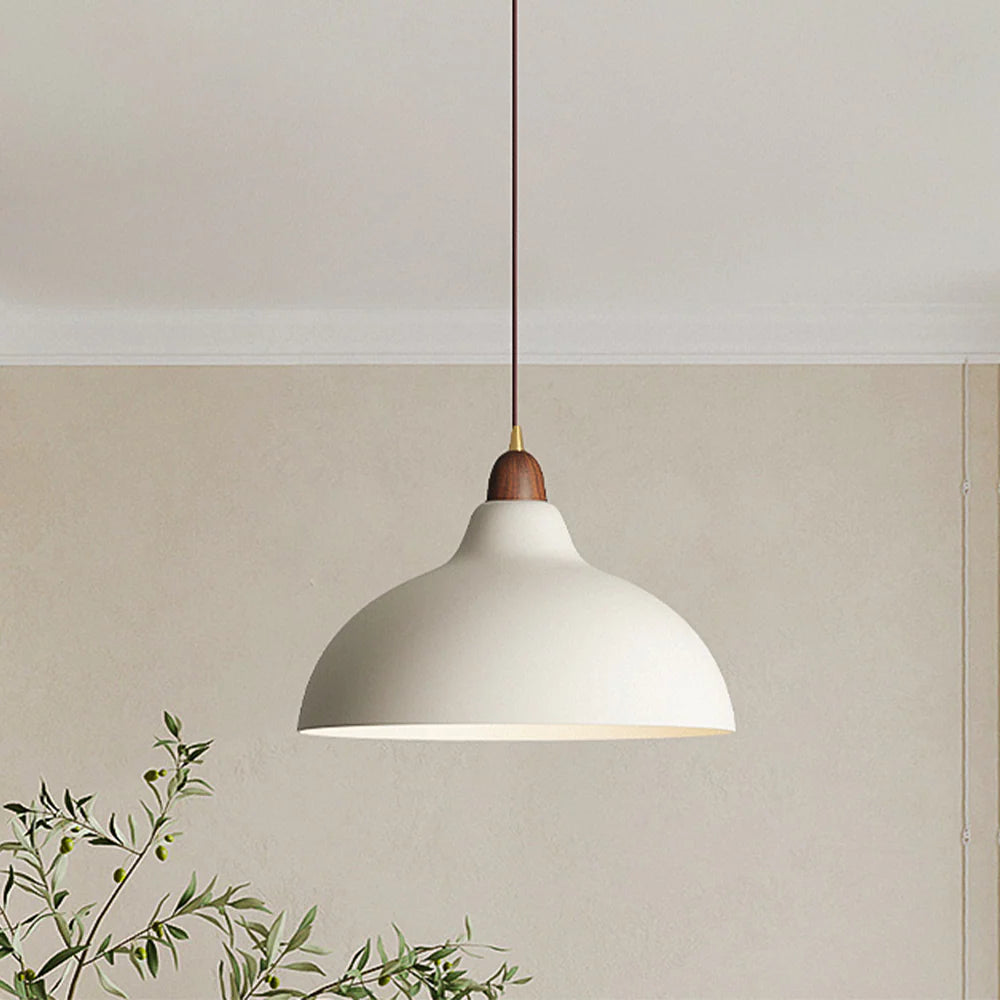 Nowoczesna Lampa Wisząca z Akcentem Drewnianym – Minimalistyczny Design