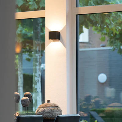 Nowoczesny wodoodporny kinkiet LED lampa ścienna w formie kostki