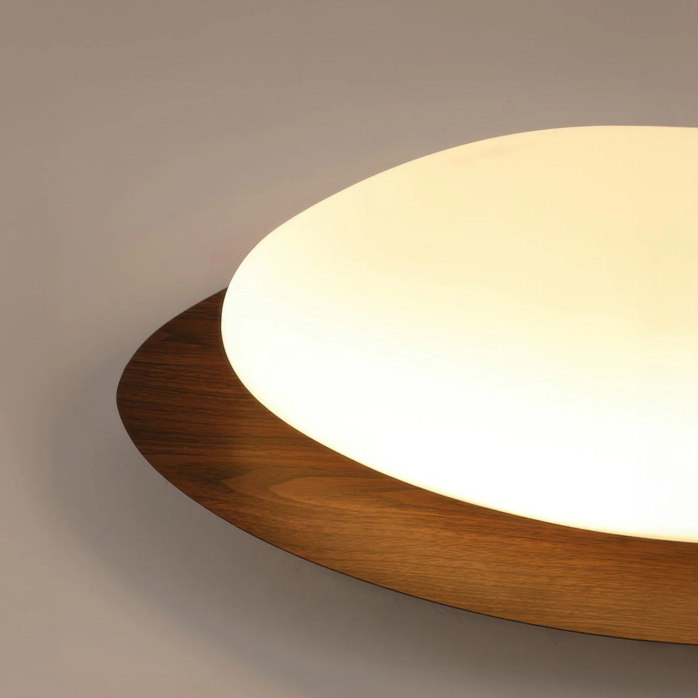 Nowoczesna Lampa Sufitowa LED z Drewnianym Akcentem