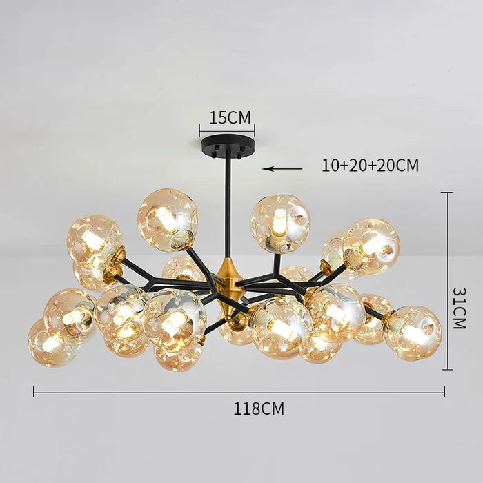 Nowoczesny żyrandol molekularny – Lampa sufitowa