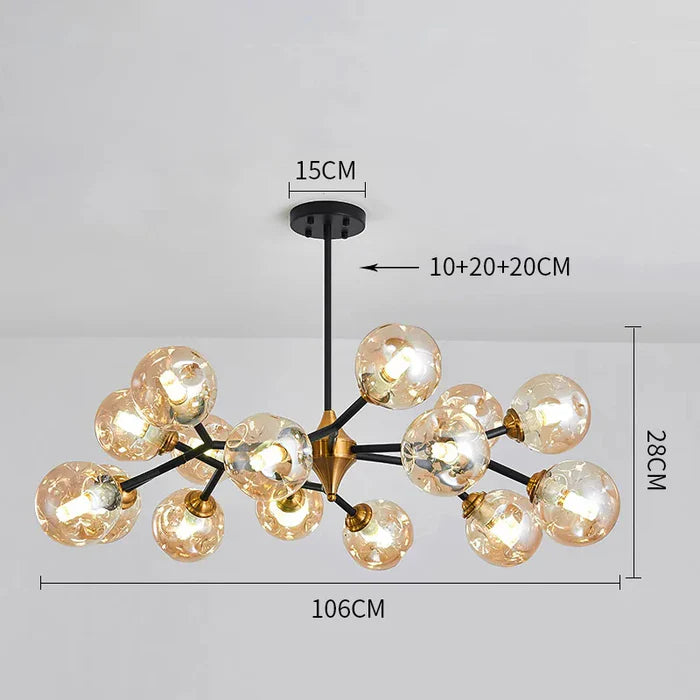 Nowoczesny żyrandol molekularny – Lampa sufitowa