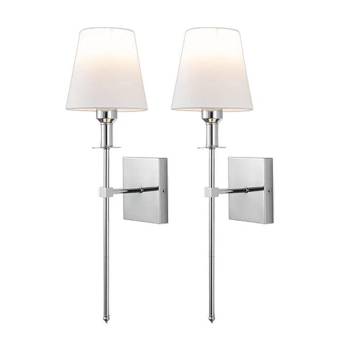 Klasyczny bezprzewodowy kinkiet lampa ścienna z abażurem – elegancka lampa do salonu i sypialni (2 sztuki)