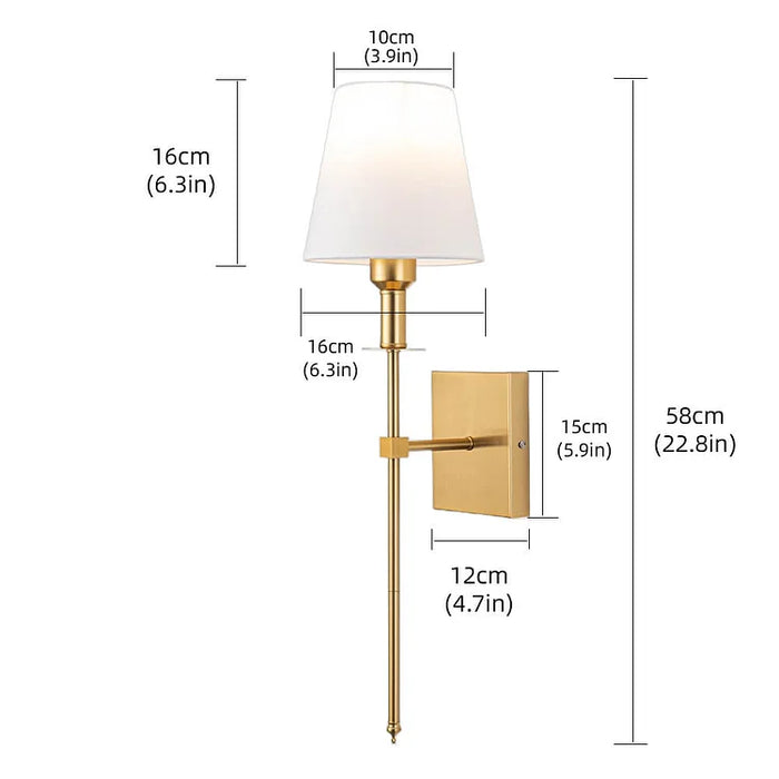 Klasyczny bezprzewodowy kinkiet lampa ścienna z abażurem – elegancka lampa do salonu i sypialni (2 sztuki)