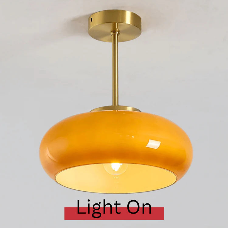 Elegancka Lampa wisząca sufitowa z kloszem szklanym
