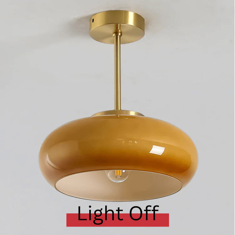 Elegancka Lampa wisząca sufitowa z kloszem szklanym