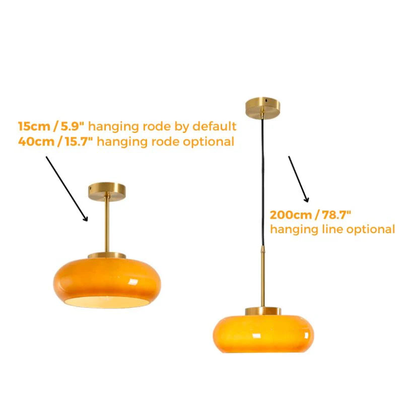 Elegancka Lampa wisząca sufitowa z kloszem szklanym