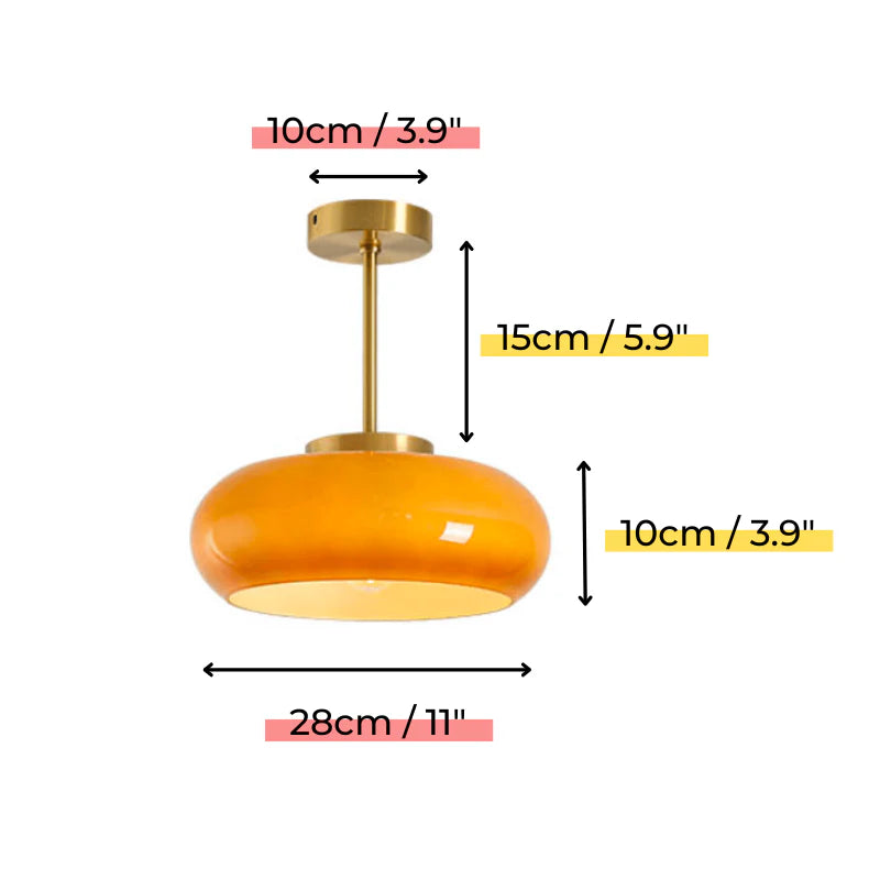 Elegancka Lampa wisząca sufitowa z kloszem szklanym