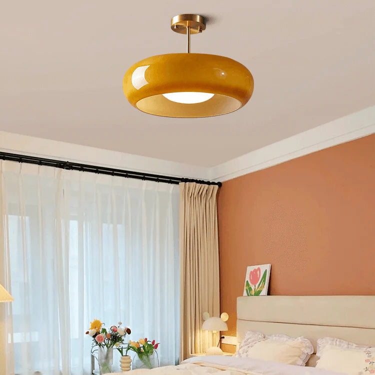 Elegancka Lampa wisząca sufitowa z kloszem szklanym