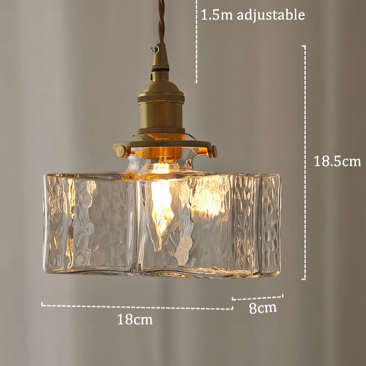 Vintage lampy wiszące szklane z mosiężnym wykończeniem