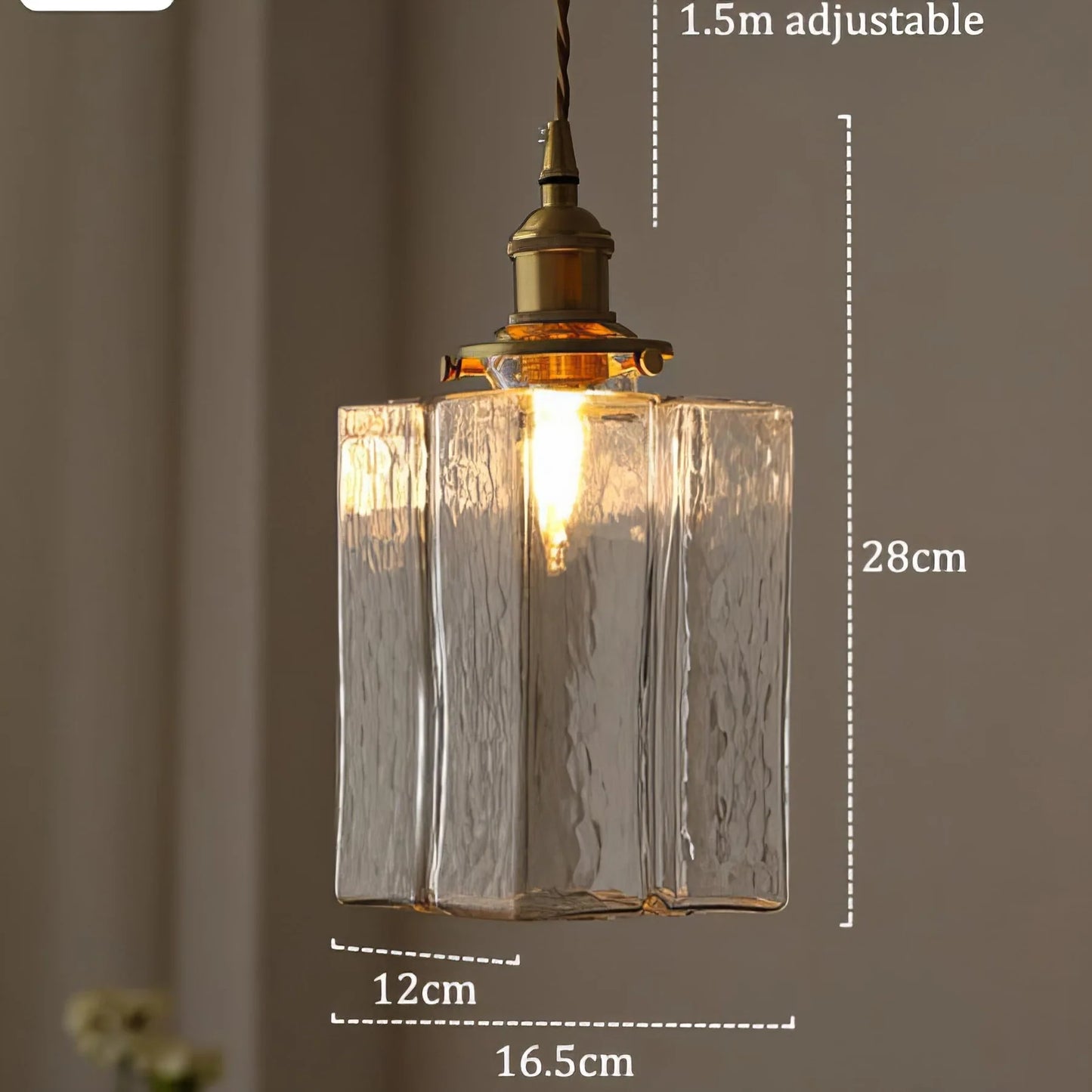 Vintage lampy wiszące szklane z mosiężnym wykończeniem