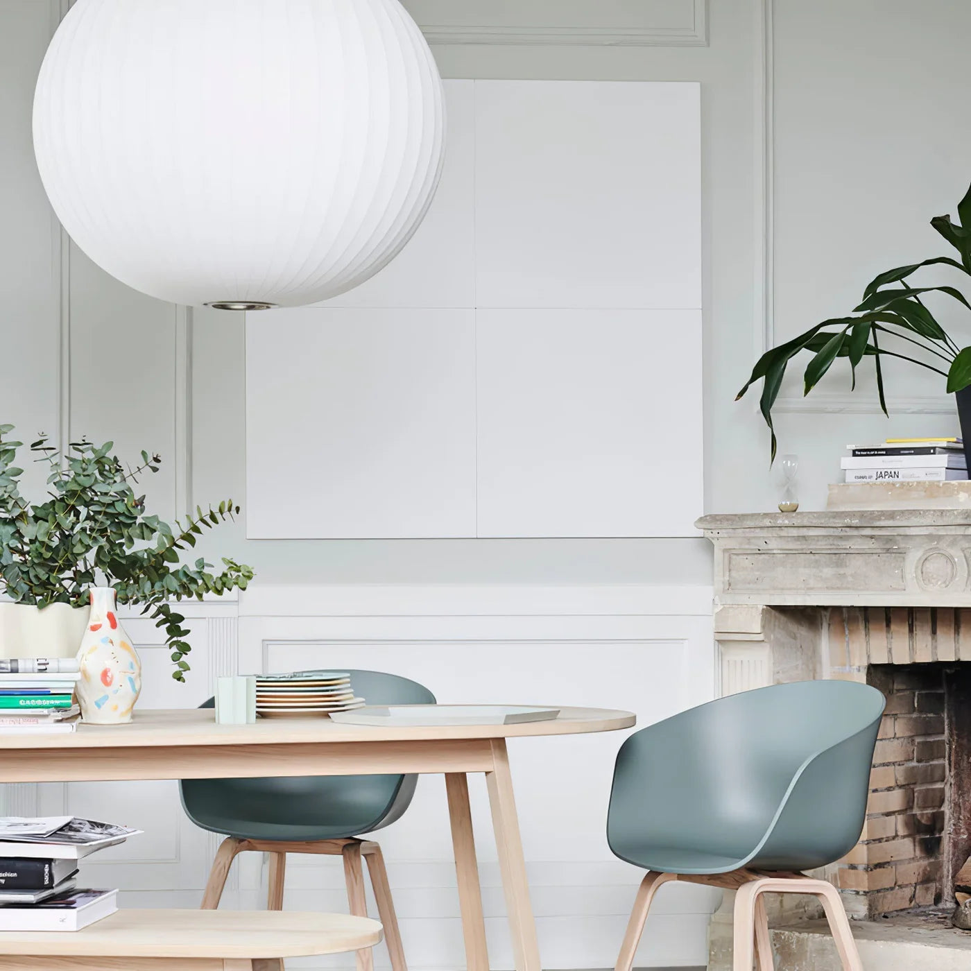 Lampa wisząca kula papierowa LED nowoczesny plafon w stylu japońskim