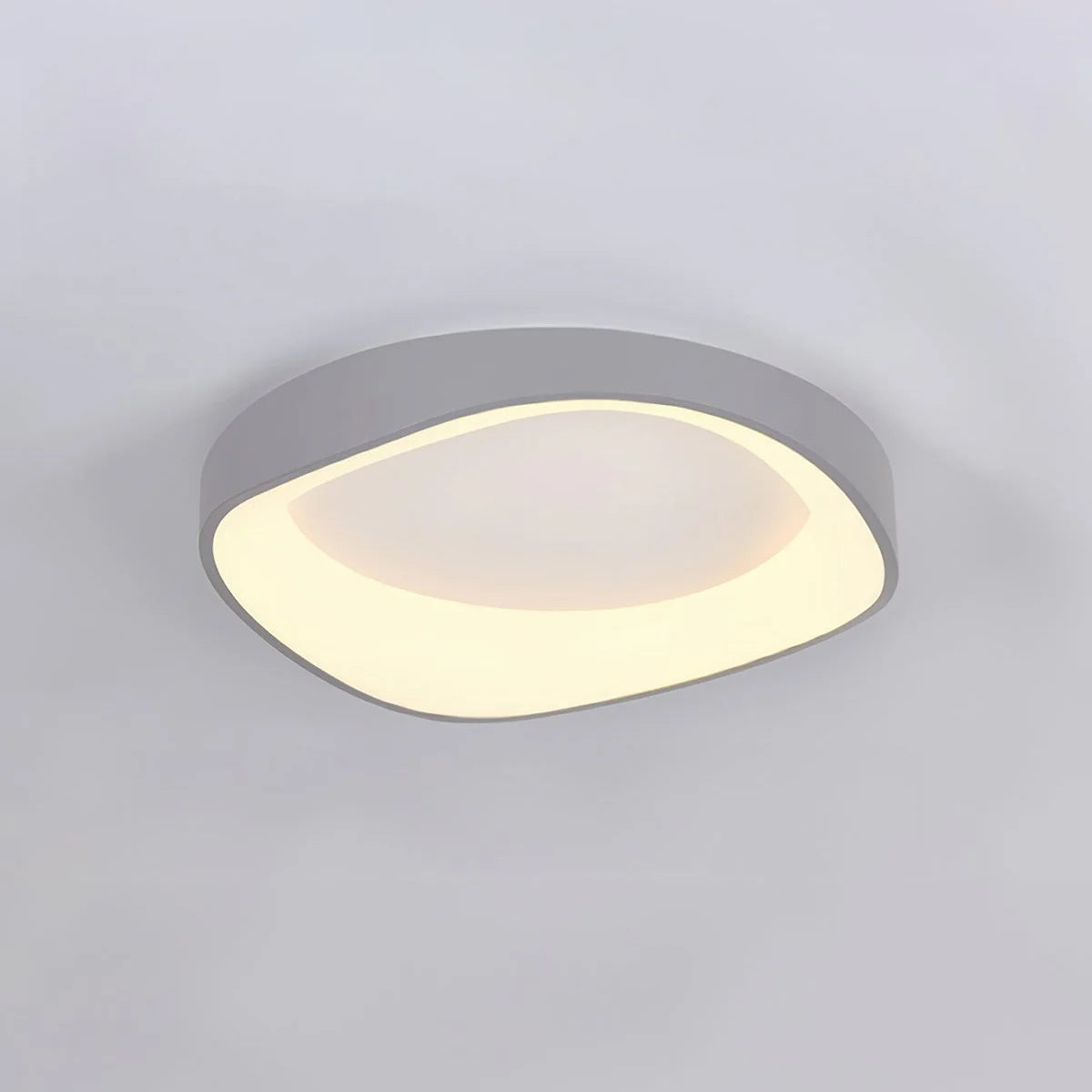 Skandynawska lampa sufitowa LED – Nowoczesna lampa natynkowa z efektem drewna