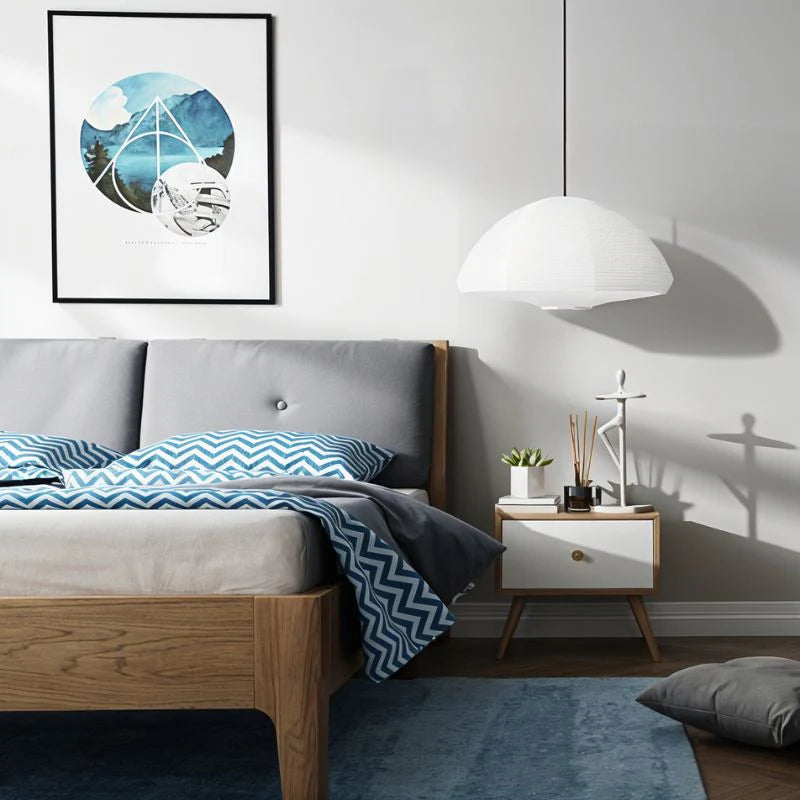 Nowoczesna Lampa Wisząca z Papieru z Delikatnym Prążkowaniem – Minimalistyczna Elegancja