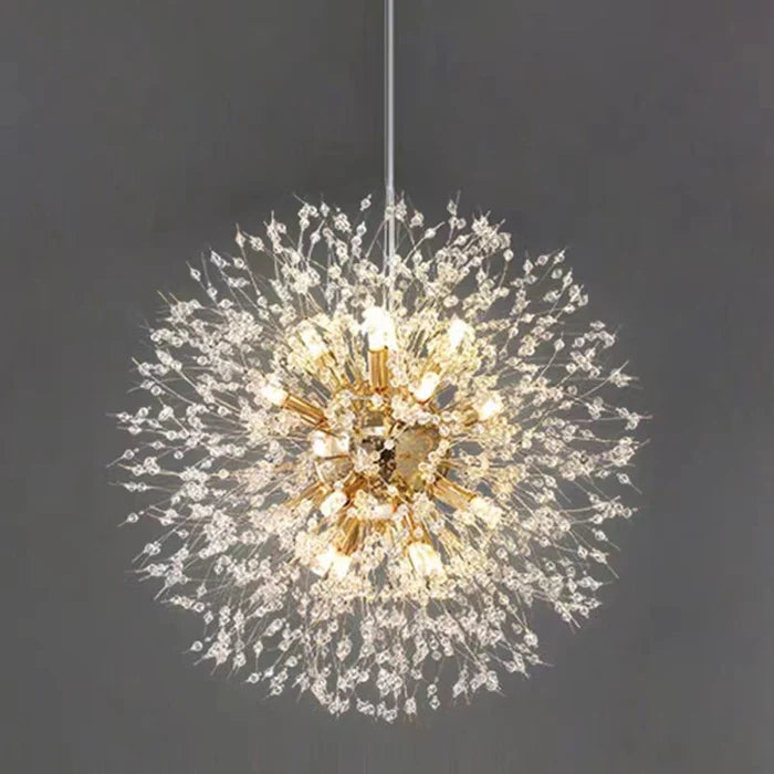 Ekskluzywny żyrandol z kryształkami – Efektowna lampa sufitowa do eleganckich wnętrz