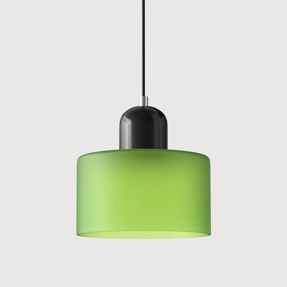 Nowoczesna lampa wisząca z kolorowego szkła w stylu Bauhaus