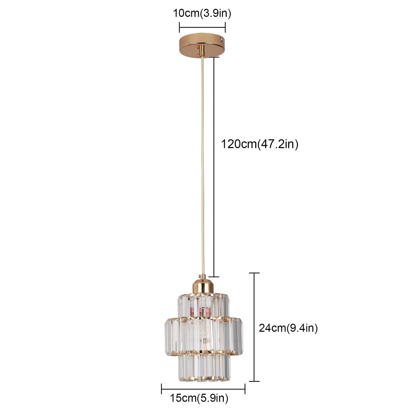 Elegancka Szklana Lampa Wisząca Kryształowa – Styl Glamour